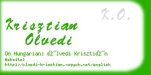 krisztian olvedi business card